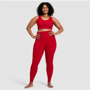 2 All in Motion Target Vibrant Red everyday leggings bundle